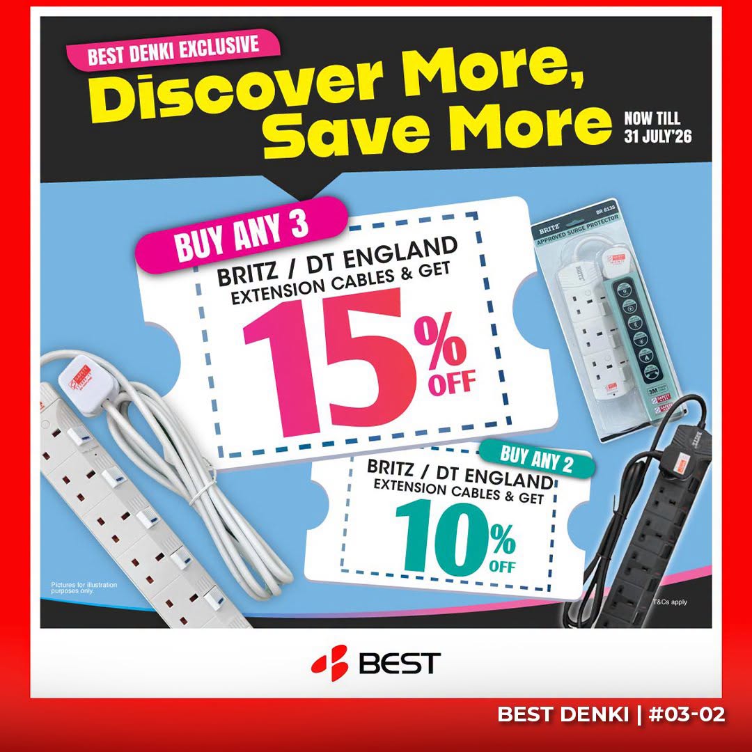 Best Denki extension cable promotion
