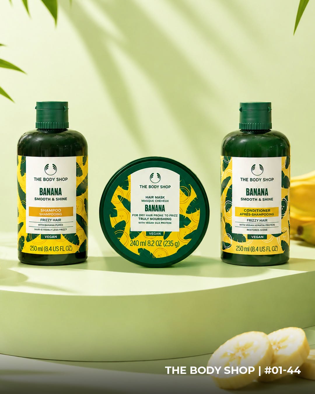 The Body Shop Banana Truly Nourishing hair care range at Junction 8