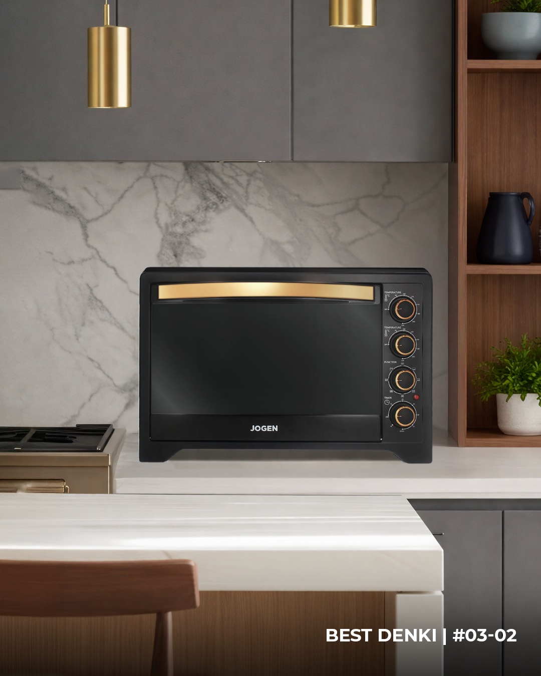 The JOGEN Oven Toaster EO 2500S showcased for festive cooking