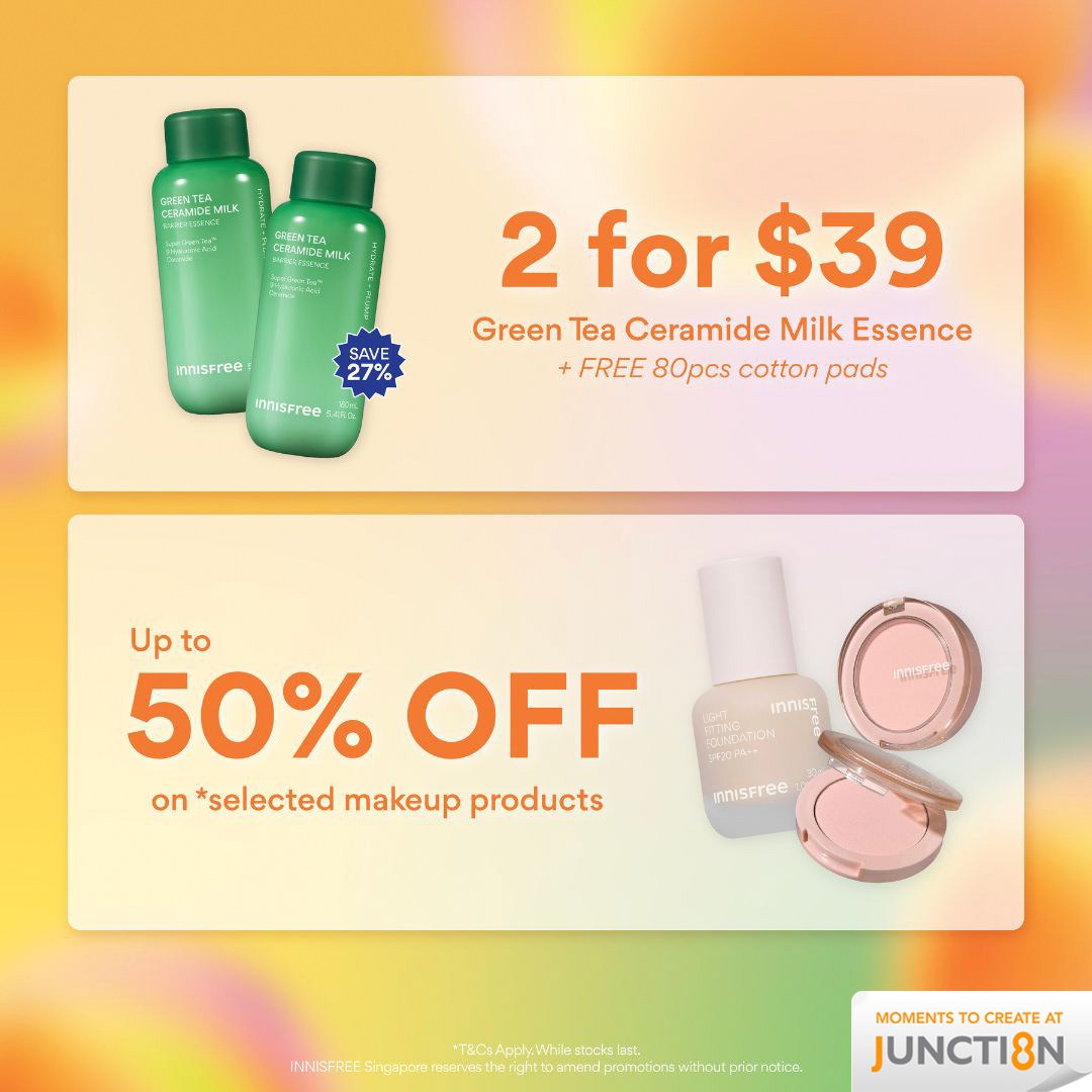 INNISFREE Green Tea Ceramide Milk Essence offer