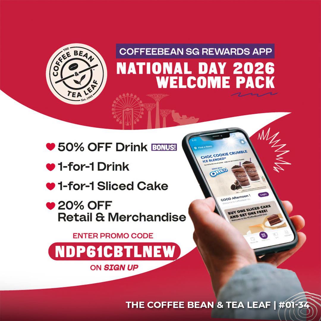 The Coffee Bean & Tea Leaf National Day app rewards promotions