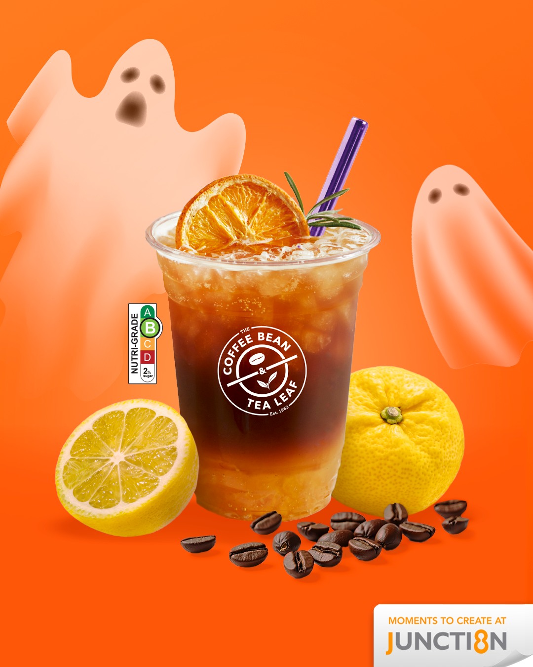 A refreshing glass of The Coffee Bean & Tea Leaf's Sparkling Yuzu Jelly Americano