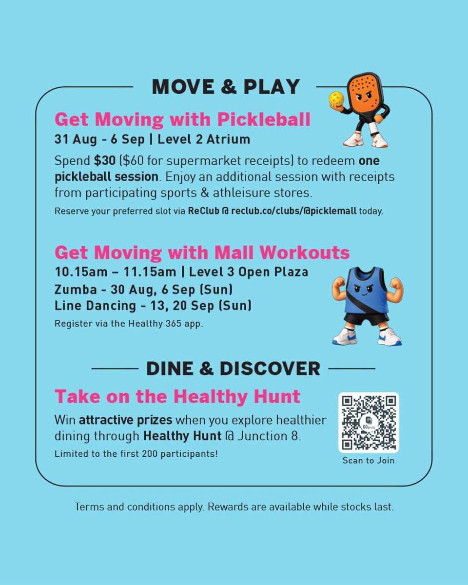 Schedule of Move It activities at Junction 8