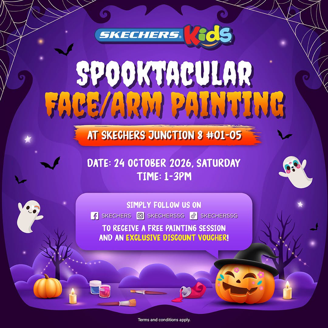 Skechers Kids Halloween face painting event at Junction 8