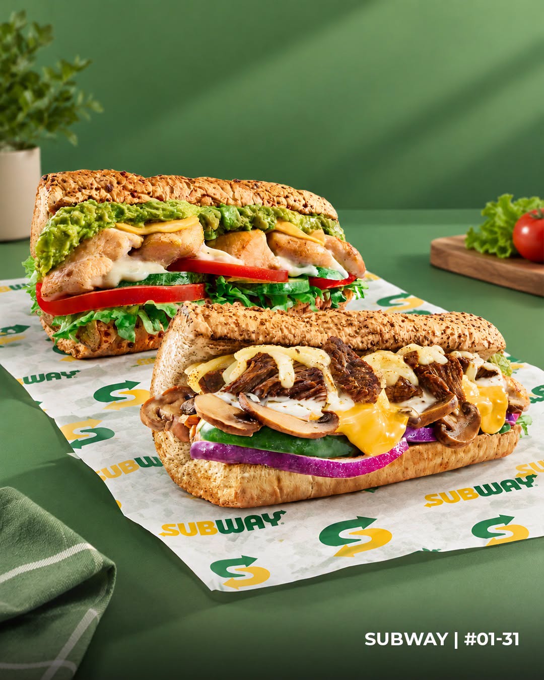 Subway sandwiches at Junction 8