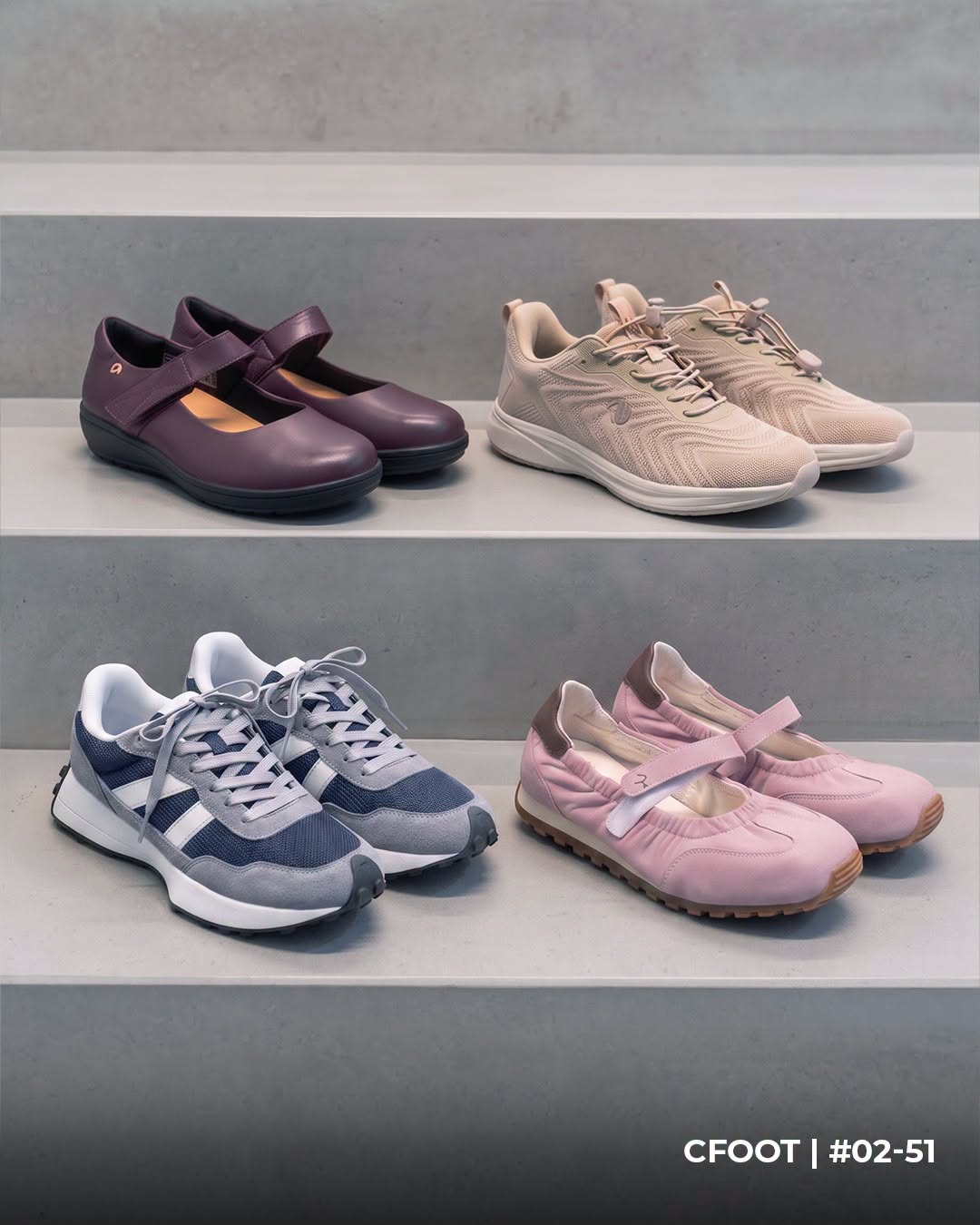 CFOOT shoes Alessiza, Bettina, Gallo and Velti at Junction 8