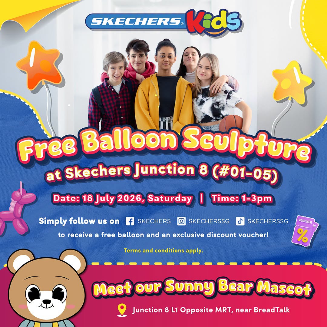 Skechers Kids free balloon sculpture event at Junction 8