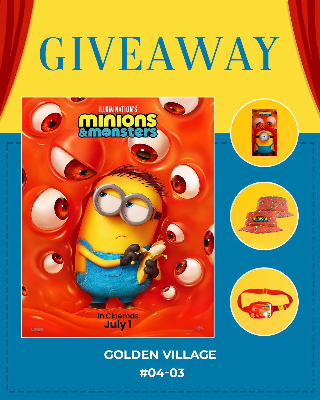 Minions and Monsters movie premiere ticket giveaway at Junction 8