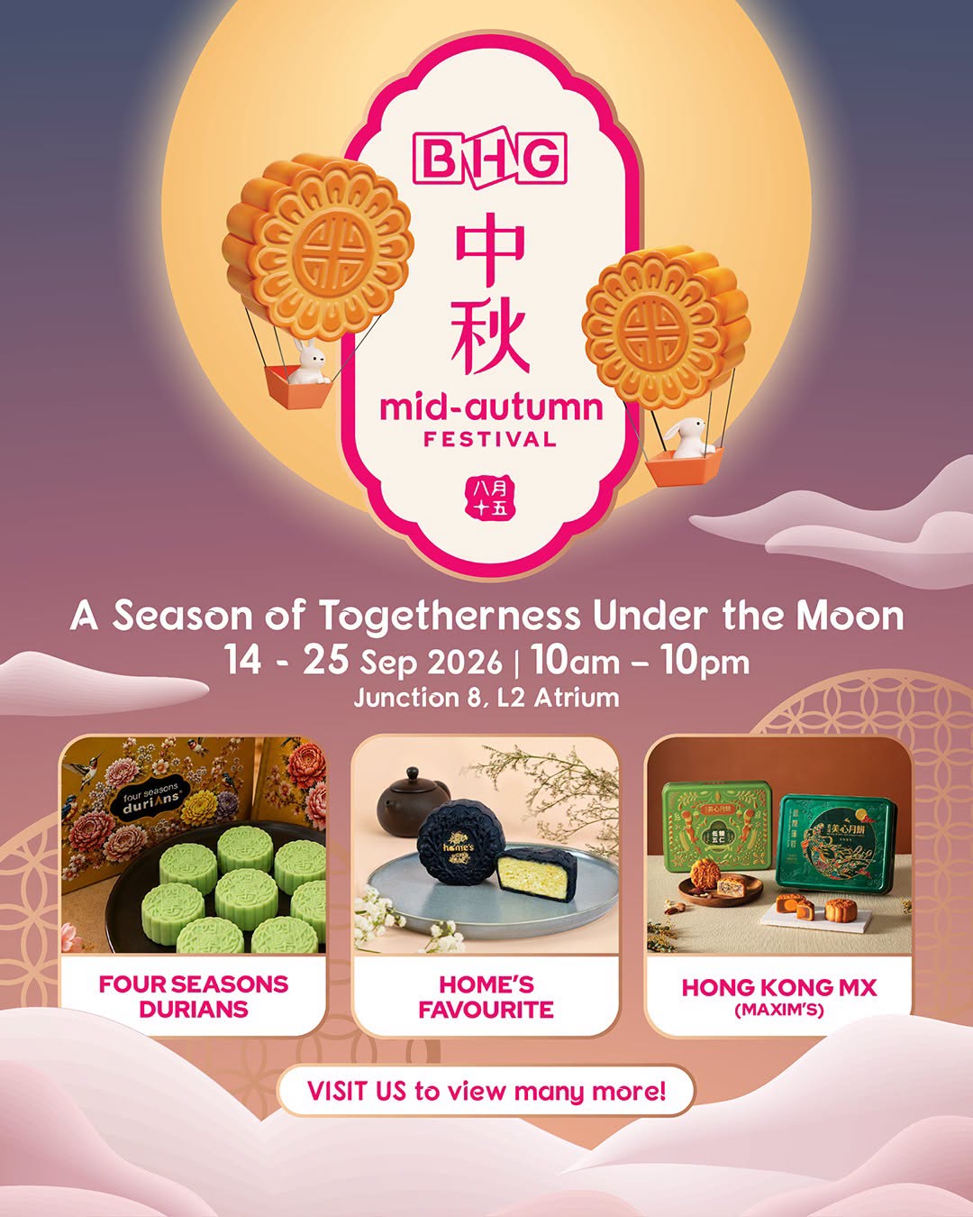 BHG Mid-Autumn Festival Fair mooncakes at Junction 8