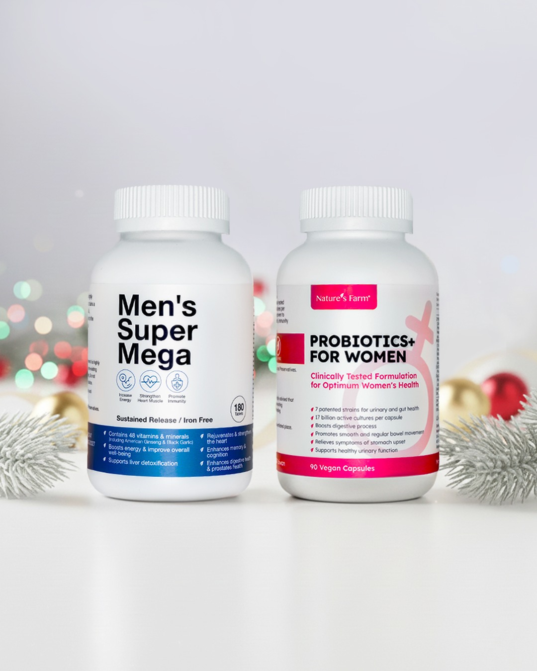 A thoughtful selection of health and wellness supplements