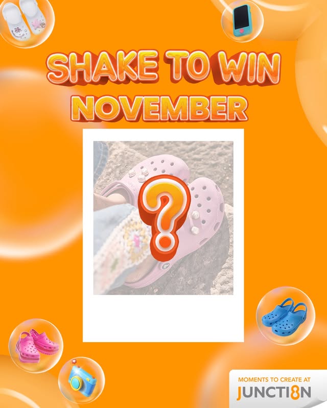 Promotional image for Junction 8's Shake To Win giveaway