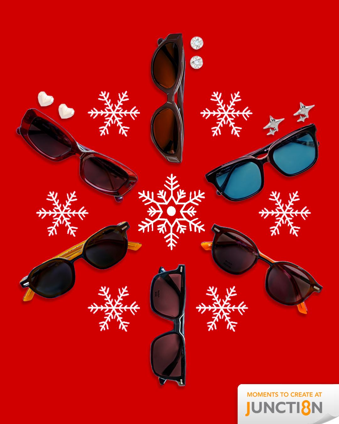 A person wearing stylish eyeglasses, possibly showcasing frames from Lenskart's collection.