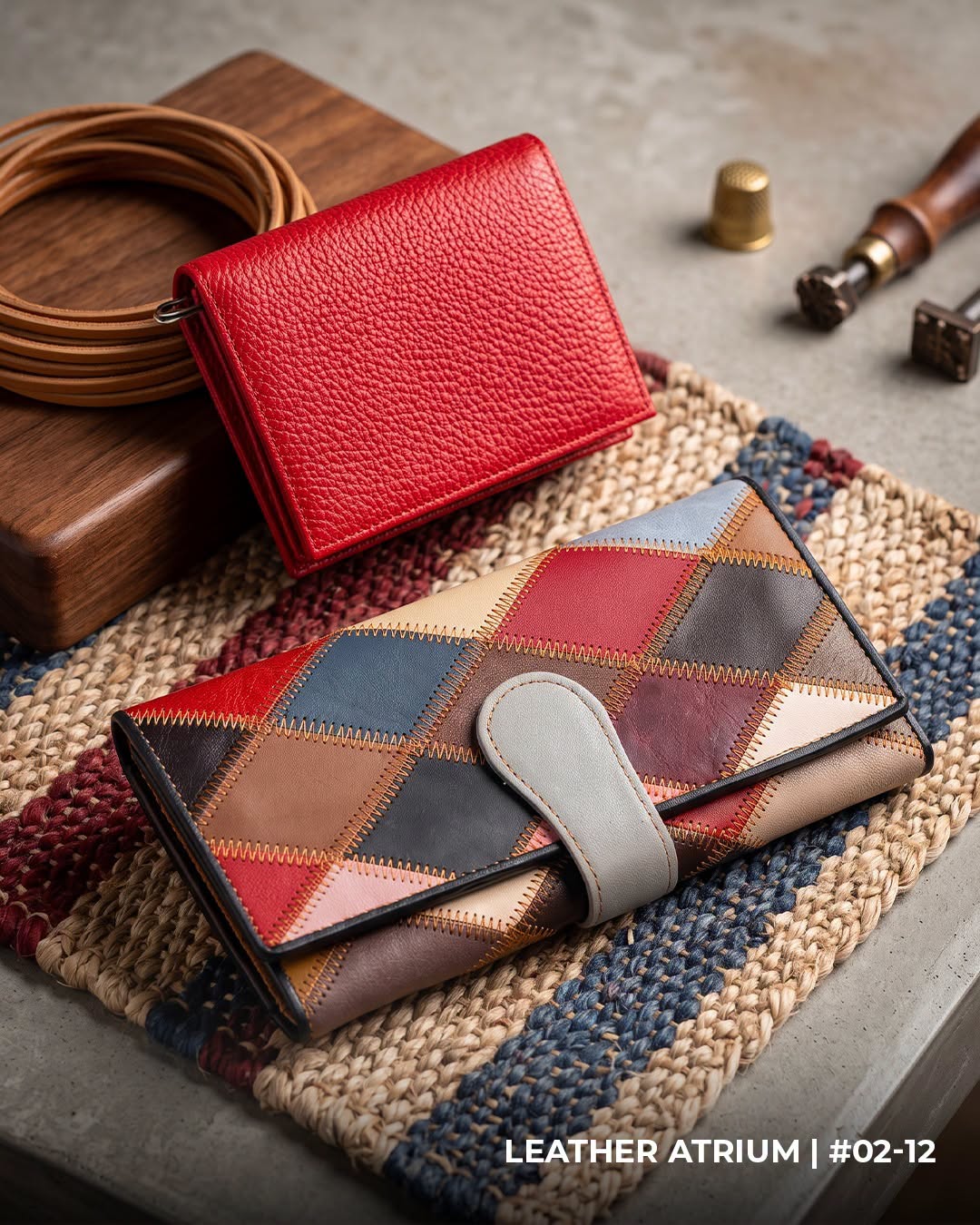Leather Atrium wallets at Junction 8