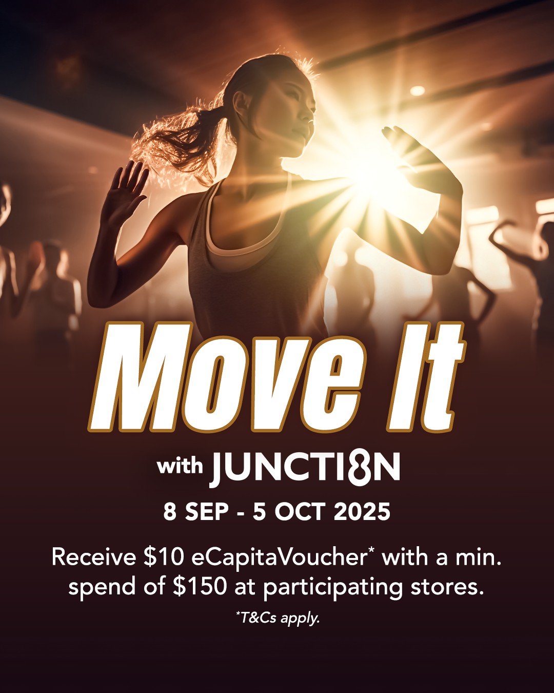 Promotional image for Junction 8's eCapitaVoucher offer