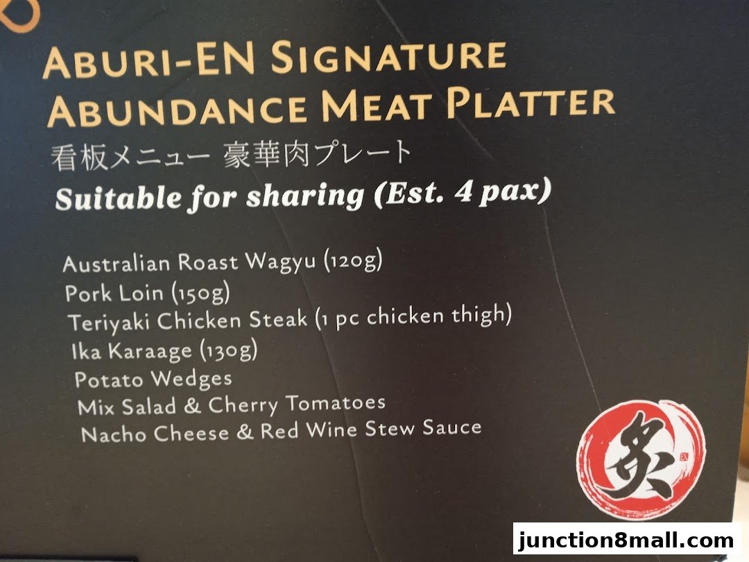 Aburi-EN Signature Abundance Meat Platter for sharing, serving an estimated 4 people.
