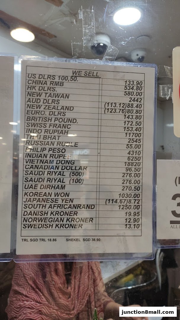A price list for foreign currency exchange rates at AR Money Exchange.
