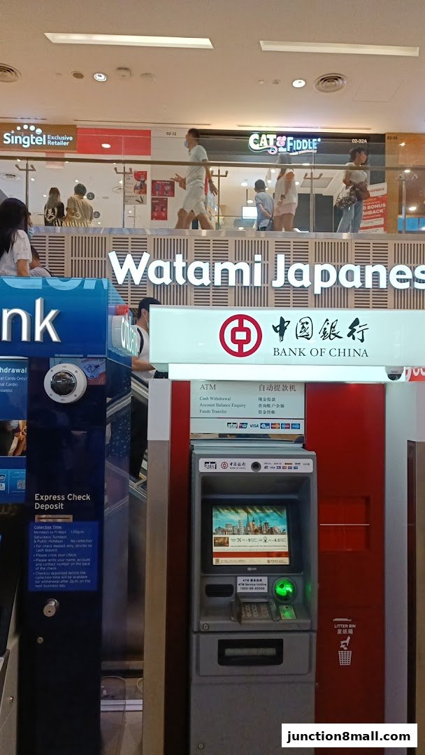 Bank of China ATM and Citibank Express Check Deposit machine in a mall.