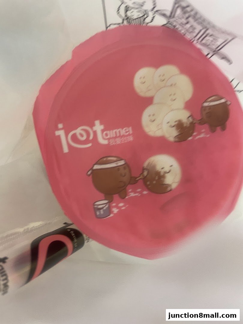 A pink lid with cartoon characters and the 'I Love Taimei' logo.