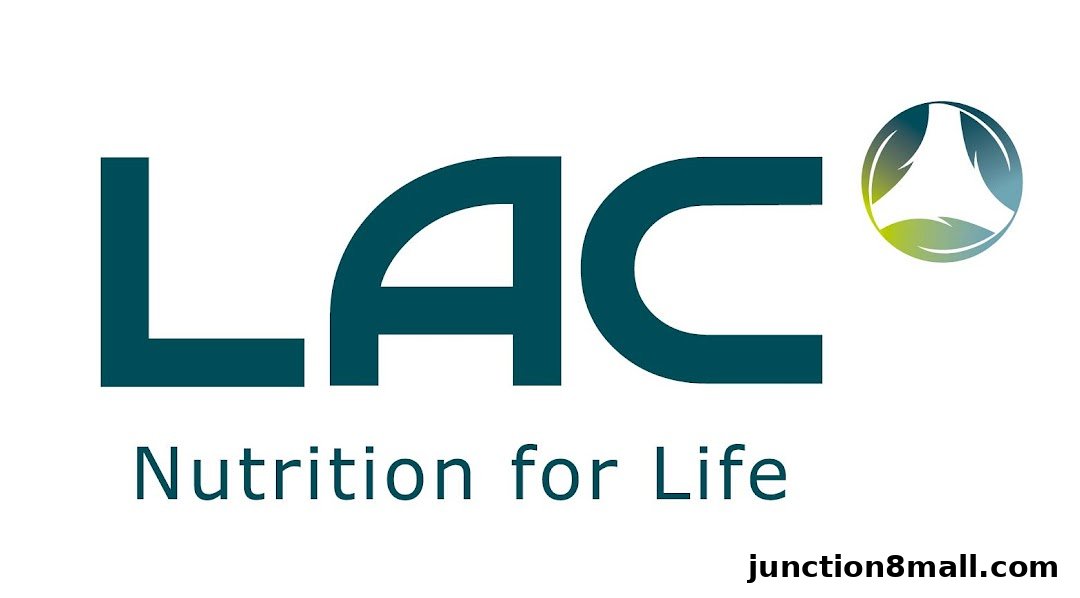 The LAC Nutrition for Life logo features the brand name in large teal letters with a circular emblem.