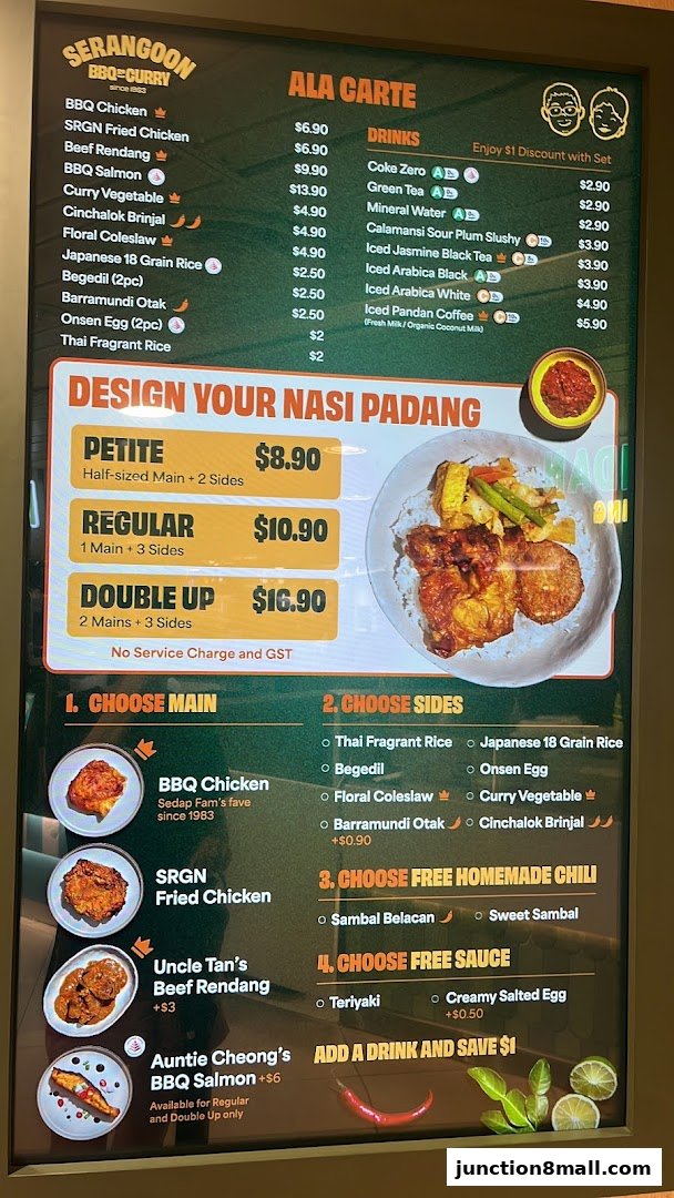 Serangoon BBQ  Curry  Nasi Padang Bowls Junction 8