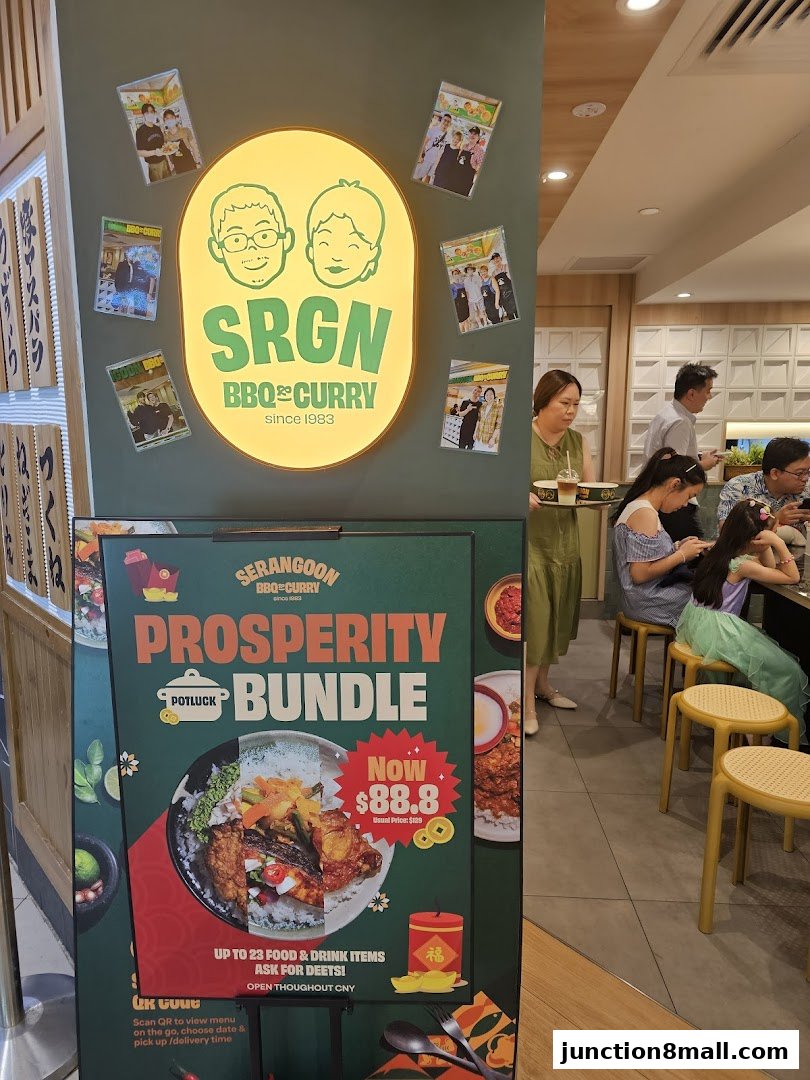 A shop front with a prominent sign and a promotional poster for a 'Prosperity Bundle'.