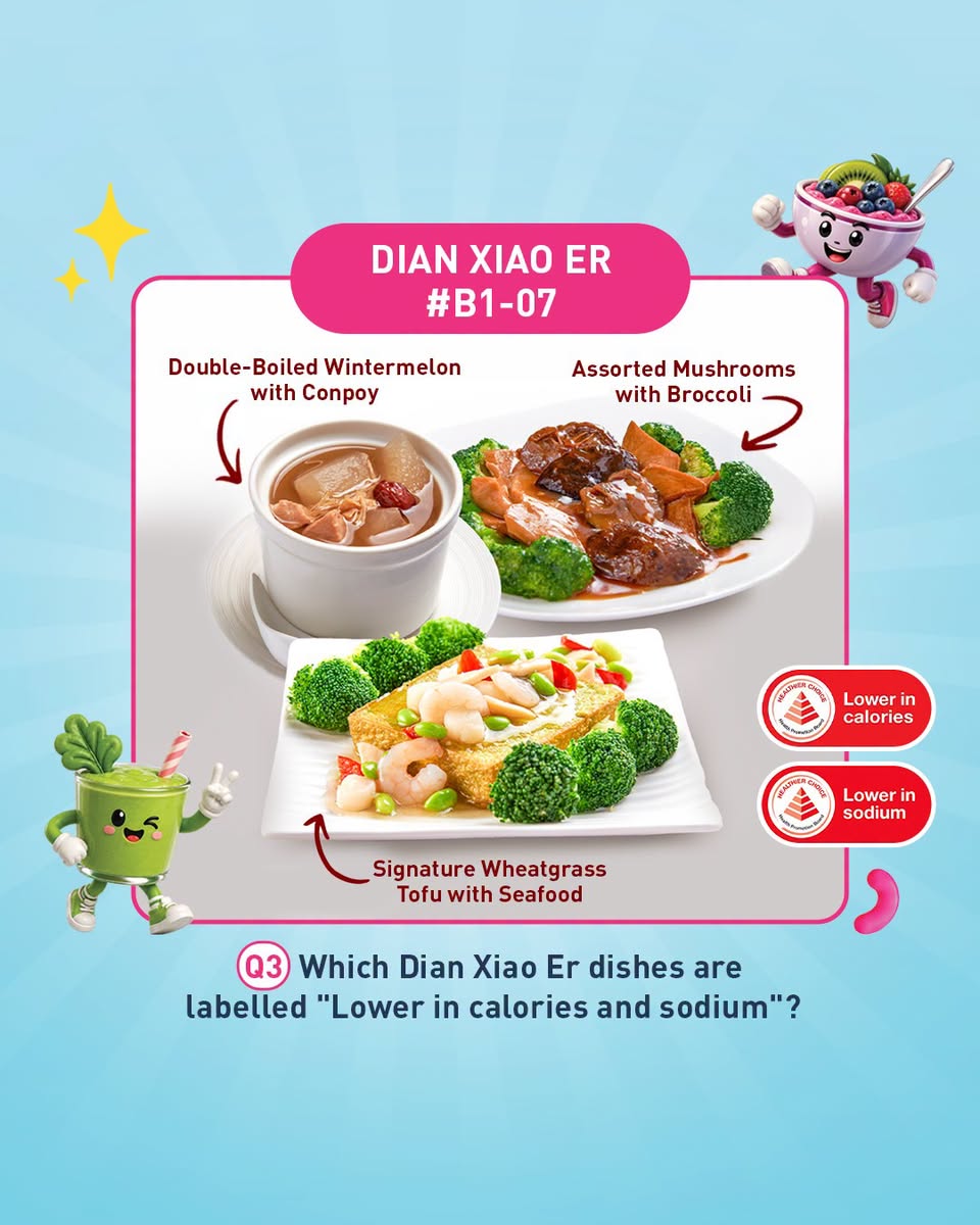 Dian Xiao Er healthier dishes including Signature Wheatgrass Tofu with Seafood