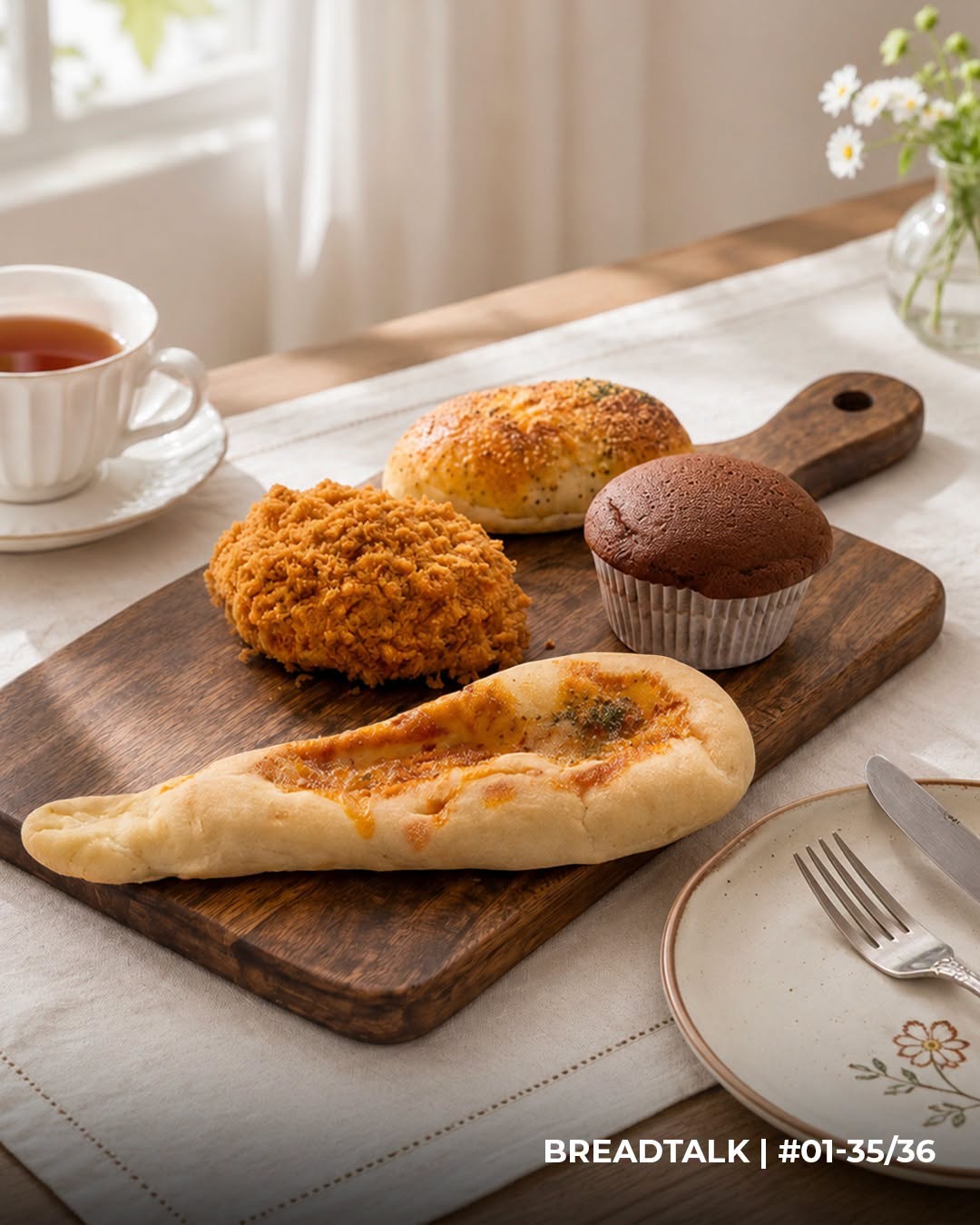 BreadTalk Singapore classic bakes on display