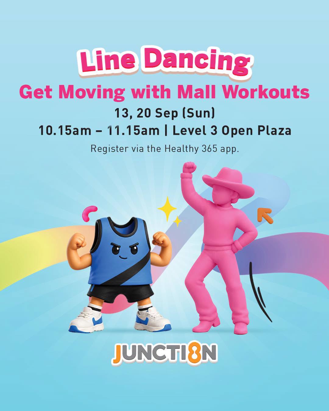 Line Dancing at Junction 8 Level 3 Open Plaza