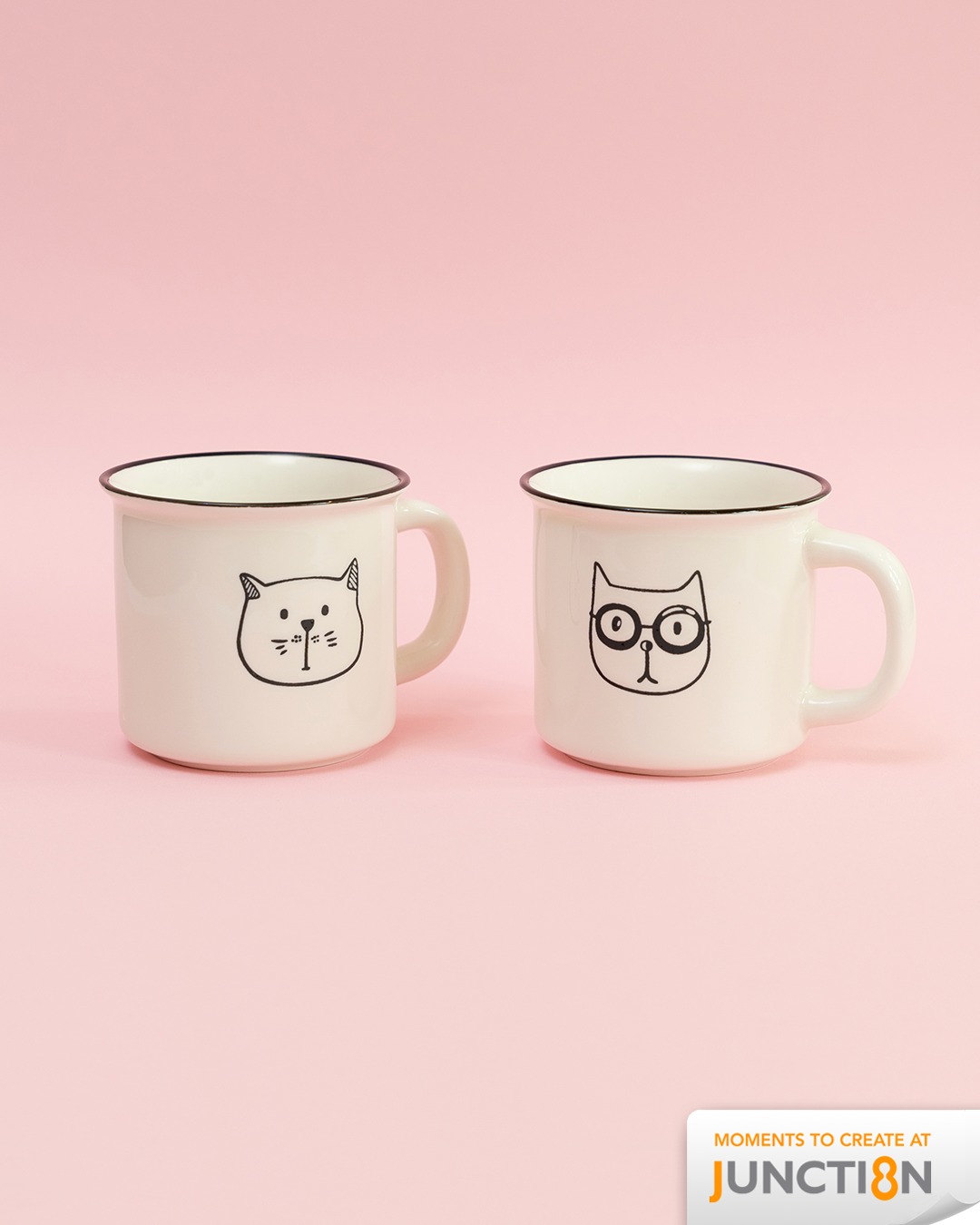 A cute Cartoon Cat Mug from Miniso, perfect for celebrating SG60.