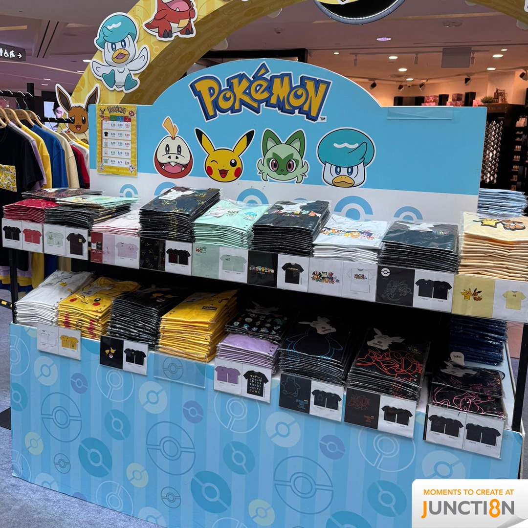 Various exclusive Pokémon items and memorabilia.