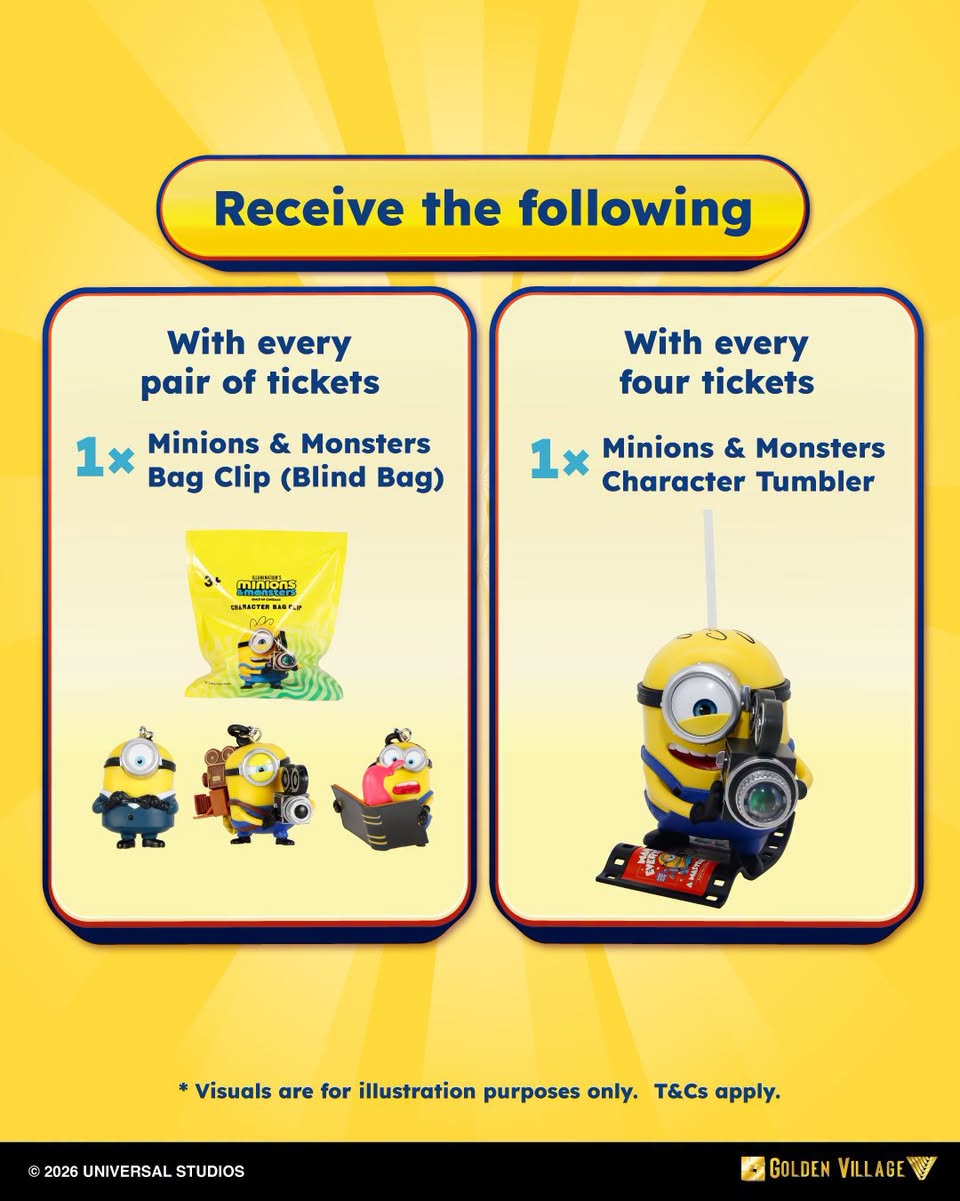 Minions & Monsters screening perks and bag clip blind bag