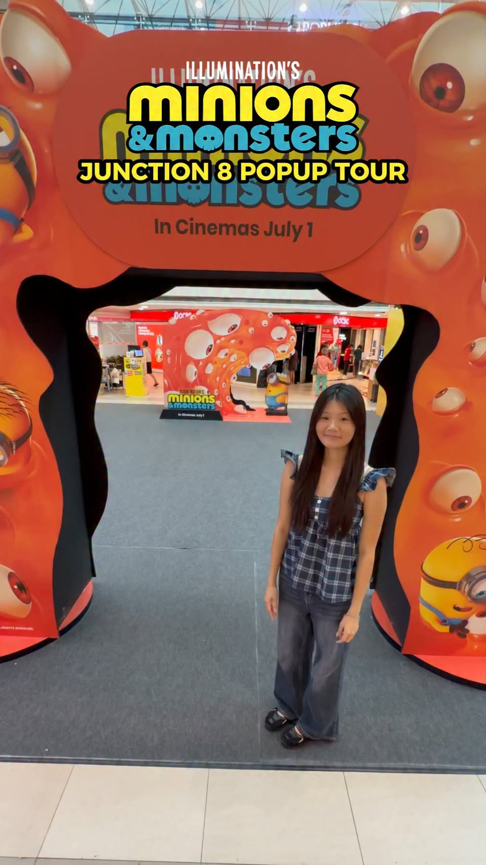 Minions and Monsters pop-up displays at Junction 8